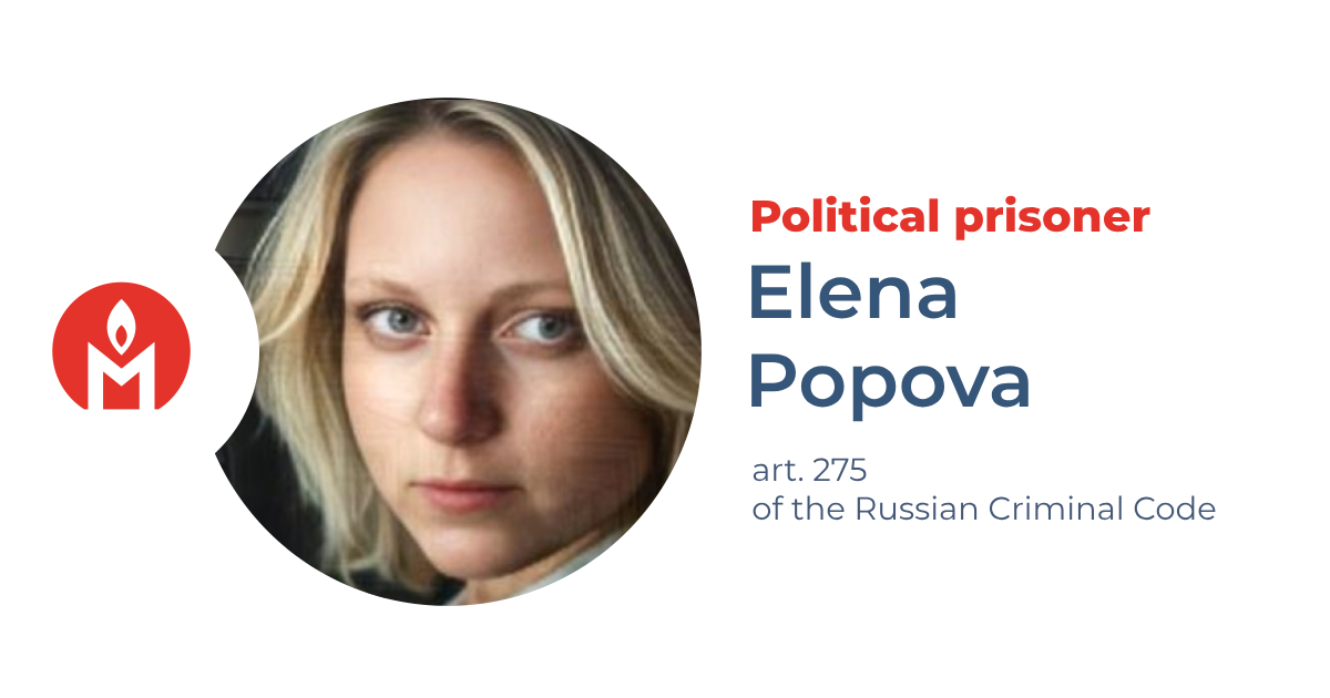 Elena Popova is a political prisoner