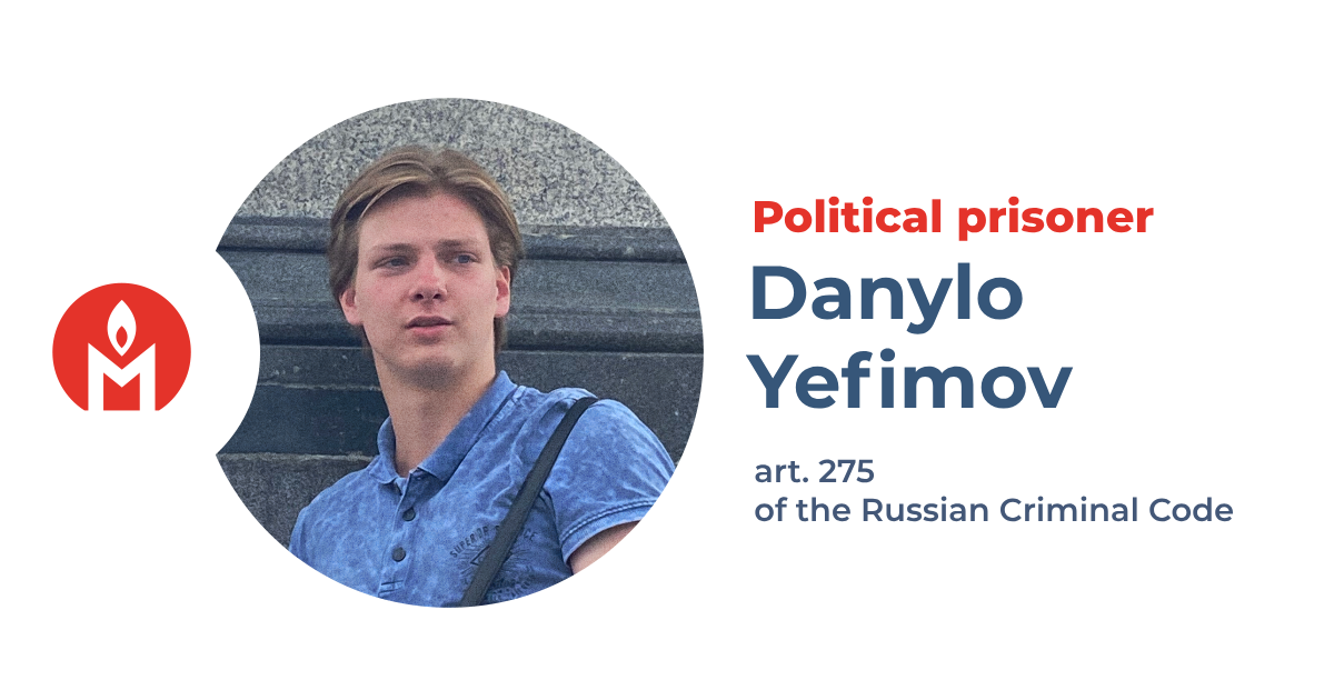 Danylo Yefimov is a political prisoner